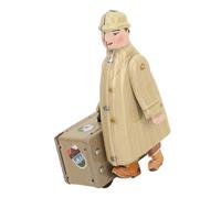 Vistreck Vintage Wind Up Walking Traveler Toy - Retro Clockwork Tinplate Figure for Collectors & Home Decoration