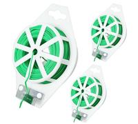 VISTTUSFINE 3 Pack Florist Wire Plant Wire Bundle Wire 200m Garden Wire Sheathed Garden Wire Plant Rope with Cutting Edge for Plant Guidance Green