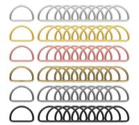 VISTTUSWILL 90 Metal D-Rings, 25mm D-Shaped Buckles, Versatile For Wallets, Keychains, Belts, Dog Leashes, Etc., 15 Each In 6 Colors.