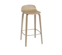 Visu Bar Stool w. Wood Base Oak H88.5