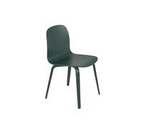 Visu Dining Chair w. Wood Base Dark Green