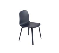 Visu Dining Chair w. Wood Base Midnight Blue