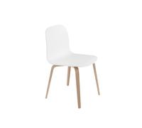 Visu Dining Chair w. Wood Base White/ Oak