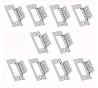 Visua Steel Flush Door Cabinet Hinges Polished Chrome. 51mm x 25mm. Pack of 10