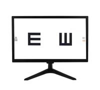 Visual Acuity Chart Digital 18.5inch, LCD Electronic Optical Eye Charts with Remote, Can Be Placed/Wall Mounted, Use Distance 1-7m, 200+ Visual Targets for Hospitals, Optical Shops(Black)
