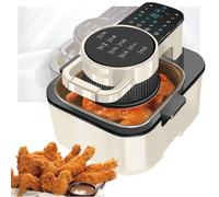 Visual Air Fryer,5-In-1 Portable Air Fryer,8 Preset Menus,9l Large Capacity Power Off Memory With Holographic Touch Screen 0-24 Hours Appointment for Roast,Bake,Dehydrate,Crisp
