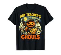 Visual Arts Pumpkin Artist Palette Halloween Art Teacher T-Shirt
