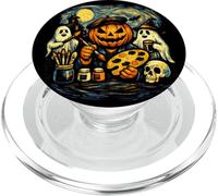 Visual Arts Pumpkin Painting Artist Palette Artsy Halloween PopSockets PopGrip for MagSafe