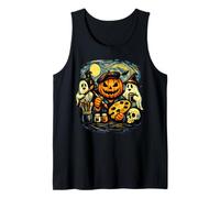 Visual Arts Pumpkin Painting Artist Palette Artsy Halloween Tank Top