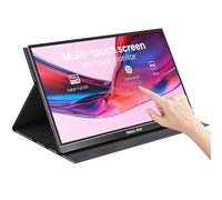 Visual Beat 15.6” Portable USB Type-C Monitor Touchscreen, 1080P FHD, IPS, 10-Point Touch External Screen with Premium Smart Cover Dual Speakers for Xbox,PS4,Switch,Laptop,PC,Phone,Mac,Surface