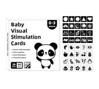 Visual Cards for Kids, Black & White High Contrast Flash Cards, Early Learning Card for 0-3 Months