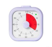 Visual Countdown Timer For Kids, Portable 60 Minute Silent Alarm Clock, For Classroom Kitchen And Home,For Self-Discipline, Time Management (purple)