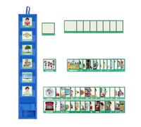 Visual Daily Plan Pocket Chart - Classroom Routine Calendar with 45 Activities and 9 Blank Cards, Behavior Plan for Kids, and School Organization Wall Hanging