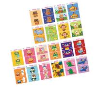 Visual Discrimination Training Cards Set 64 Double Sided Challenge Card Develop Focusing and Logical Thinking Ability Concentration Training Game for Children