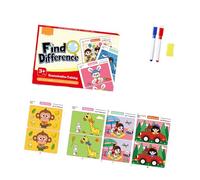 Visual Discrimination Training Cards Set 64 Double Sided Challenge Card Develop Focusing and Logical Thinking Ability Concentration Training Game for Children