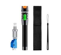 Visual Fault Locator 35KM, Fibre Optic Tester with Universal 2.5mm Connector, Includes Single Mode 9/125um FC Male to LC Female Adapter, LC/FC/SC/ST Cable Testing, Fibre Network Maintenance Toolkit