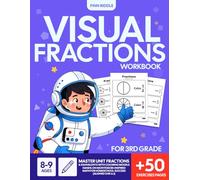 Visual Fractions Workbook for 3rd Grade: Master Unit Fractions & Equivalents with Coloring Models - Hands-On Montessori-Inspired Math for Homeschool Success (Aligned 3.NF.A.1)