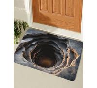 Visual Illusion Endless Abyss Pattern HD Printed Non-slip Doormat,3D Optical Illusion Rug, Non-skid Absorbent Mats,Machine Washable Entryway Rug,Front Door Mat,Decorative Floor Covering(B,31.5x47.2")