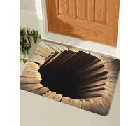 Visual Illusion Endless Abyss Pattern HD Printed Non-slip Doormat,3D Optical Illusion Rug, Non-skid Absorbent Mats,Machine Washable Entryway Rug,Front Door Mat,Decorative Floor Covering(C,19.7x31.5")