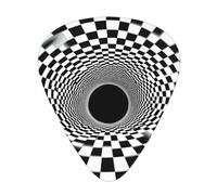 Visual Illusion Guitar Picks Gift Set - Smooth Durable Plectrums For Acoustic, Electric & Bass Guitar, Perfect Present For Guitar Lovers & Musicians