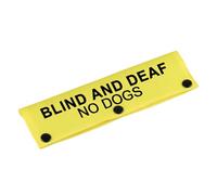 Visual Impairment Dog Leash Sleeve Blind Deaf No Dogs Dog Leash Wrap Sleeve Alert Tag Pet Birthday Gift (Blind and Deaf-YE Sleeve)
