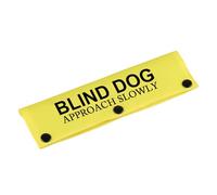 Visual Impairment Dog Leash Sleeve Blind Dog Approach Dog Leash Wrap Sleeve Alert Tag Pet Birthday Gift (BLIND SLOWLY-YE Sleeve)