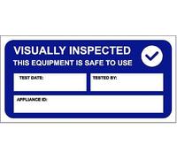 Visual Inspection PAT Test Labels Electrical safety sign - Self adhesive sticker 40mm x 20mm (252)