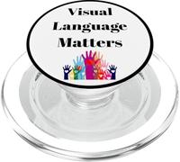 Visual Language Matters Deaf ASL Sign Inclusion Design PopSockets PopGrip for MagSafe
