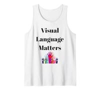 Visual Language Matters Deaf ASL Sign Inclusion Design Tank Top