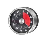Visual Mechanical Kitchen Timer with Loud Alarm 72dB and Magnetic Back | Time Management Tool Study, Sports, Ideal Students | (60 Minute Stainless Steel)
