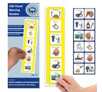 Visual Morning Routine - morning schedule timetable symbol cards compatible with PECs Symbols & Boardmaker PCS (for non-verbal, ADHD, ASD, Autism, Kids, Children, Toddlers) (English)