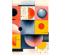 Visual Rhythm: Celebrating Mid-Century Geometric Designs Journal: a DOT GRID notebook for self-expression