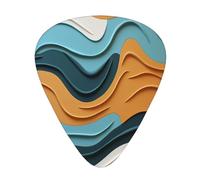 visual ripple wave 12 Pack Guitar Picks Plectrums,4 pieces in each of 3 sizes, Suitable for a wide range of stringed instruments