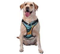 Visual Ripple Wave Dog Harness for Small, Medium, and Large Dogs – Reflective Straps, Adjustable Fit with Quick-Release Buckles