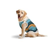 Visual Ripple Wave Dog Pure Cotton Tshirts for Medium & Large Dogs,Breathable Stretchy Tank Top Sleeveless Vest Tee Shirt