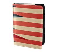 visual ripple wave Travel Passport Holder Cover Wallet Leather Case Travel Essentials Luggage Accessories, United States Flag, One Size, Contemporary