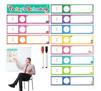 Visual Schedule for - 12-Piece Daily Schedule Chart, Pocket Wall Planner, Additional Components | Promote Healthy Habits, Guide Activities in the Classroom, Improve You