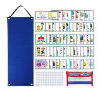 Visual Schedule for Kids - Behavior Task Organizer Chart - Visual Planning Daily Schedule - for Children Preschoolers Boys Girls Sons Daughters Nursery School Students