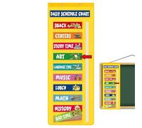 Visual Schedule for Kids - Reusable Classroom Pocket Chart, Lesson Plan Organizer, Daily Routine Calendar | Teaching Tool for Preschool, Kindergarten, Special Education, Home, Over Door Hanging Mount.