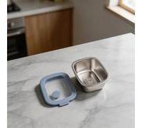 Visual Stainless Steel Food Storage Box with Silicone Seal Lid, Suitable for Kitchen Use, Freezing, and Induction Cooking, Keeps Ingredients Separate (250ML)