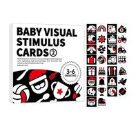 Visual Stimulation Cards - 10x15cm Learning Flashcard, Paper Educational Kit, Sensory Development Pack with Black White Patterns | Early Learning Toy for Inffant Toddller Girls and Boys