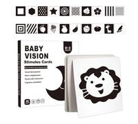 Visual Stimulation Cards Set - Early Educational Sensory Memory Cards, High Contrast Learning Activity Kit for , cogni Development Tool