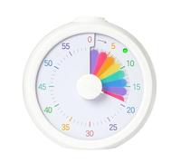 Visual Timer - 15cm Silent Portable Rainbow Clock, Multifunctional Countdown Display, Adjustable Alarm | Longtail Time Management Tool for Home School Work Meetings Offices Classroom Productivity