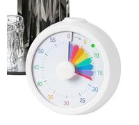 Visual Timer - 3.74In Visual | ABS Timer - Silent Rainbow Study Clock Supporting Time Management Focus Routines for Kids Students Teachers Office Classroom Homeschool Use