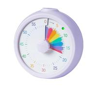 Visual Timer - 3.74In Visual | ABS Timer - Silent Rainbow Study Clock Supporting Time Management Focus Routines for Kids Students Teachers Office Classroom Homeschool Use