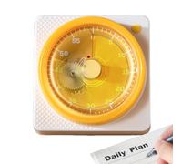 Visual Timer - 6.3x6.3cm Kitchen Timer, Visual Clock For Kids, 60-Minute Silent Magnetic Countdown Clock | Mechanical Time Management Tool For Teacher Cooking Brushing Shower School Home