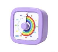 Visual Timer 60 Min Rainbow Disc Silent for Kids(purple)