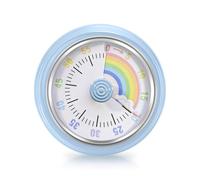 Visual Timer, 60 Minute Countdown Kitchen Timer, Mechanical with Magnetic Base, Kitchen Timer, No Batteries Required, Egg Timer, for Children and Adults, Study, Rainbow Pattern, Blue