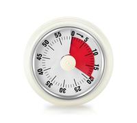 Visual Timer, 60-Minute Countdown Timer, Kitchen Timer with Magnetic Base, Mechanical Clockwork No Batteries Required, Ringer Alert, for Children and Adults, Study/Work/Cooking, 2.9 * 1.4in, White