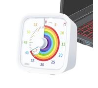 Visual Timer | 60 Minutes Rainbow Disk Countdown Clock with Protective Case,Study Productivity Timer - for Students Kids Adults Classroom School Office Home Meeting Kitchen Study